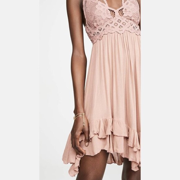 HP 🎉 NWT Free People Adella Slip Dress in Rose - Picture 3 of 11